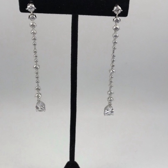 3ctw Pear Dangle Earrings - Picture 10 of 11